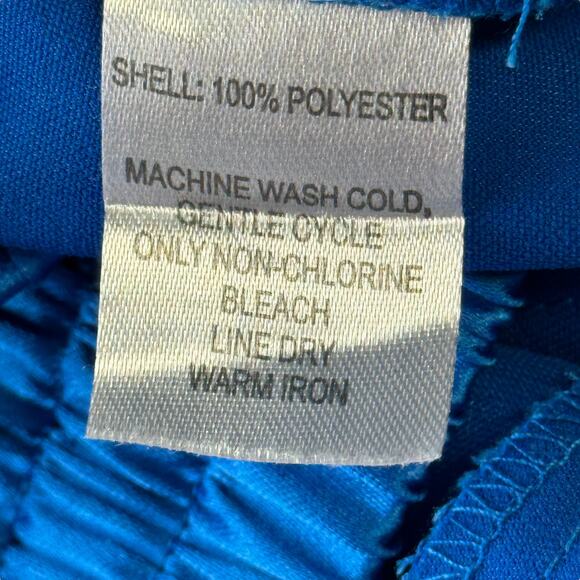 Caroline Constas Satin Trouser Pant SZ M Wide Leg Flowy Quiet Luxury Blue NEW - Picture 5 of 10